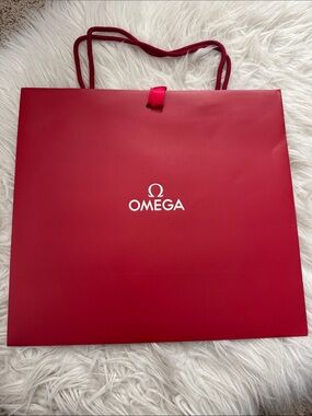 Omega Red Tote Shopping Bag with Rope Handles